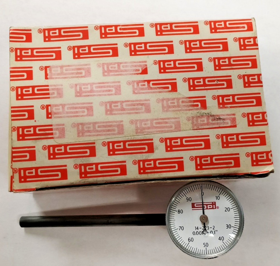 SPI 14-223-2 Back Plunger Dial Indicator NOS 0-100" Range .001 GRA