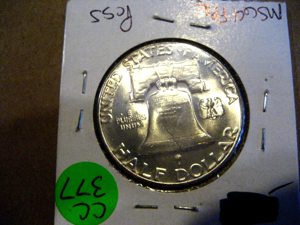 1958 Franklin Half Dollar Silver, FBL Uncirculated