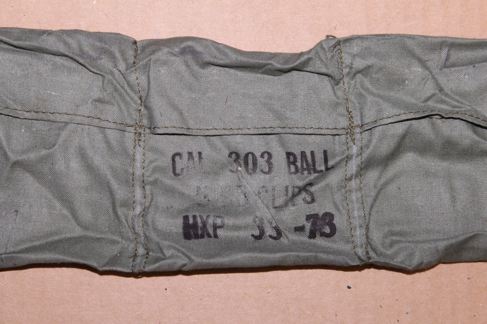 Enfield rifle cotton 50 rd 5 pocket .303 bandolier #BING21
