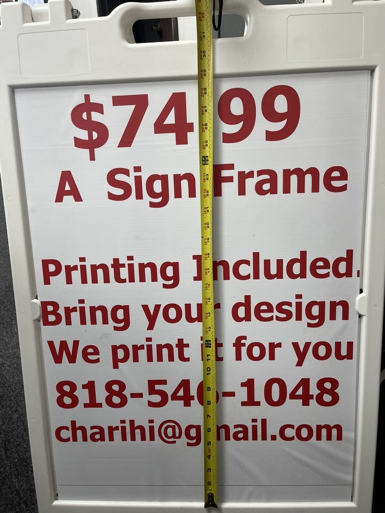 Custom REPLACEMENT SIGN A-Frame Sidewalk Sign replaceable Board 22.5' X 29.5'