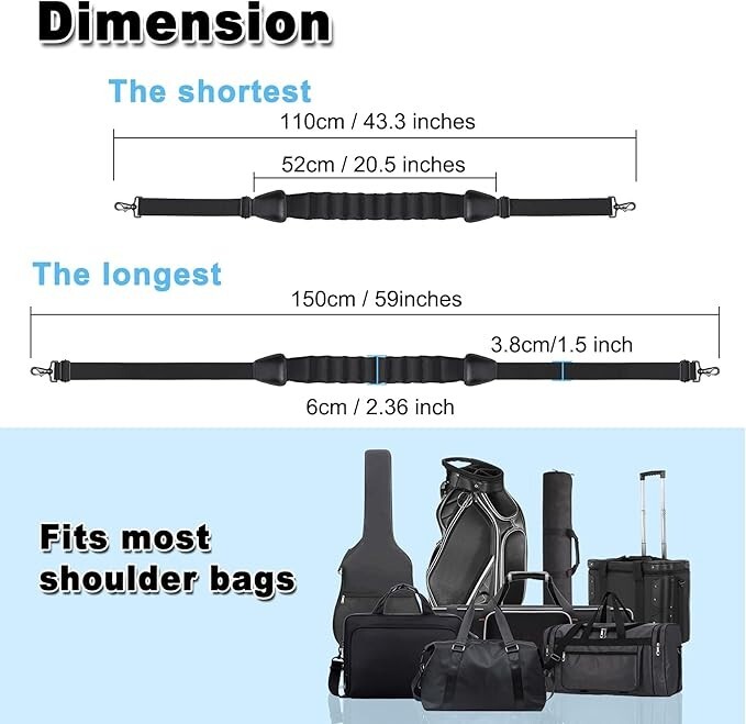 Shoulder Strap 59” Luggage Shoulder Strap Universal Bag Strap Replacement Duffel