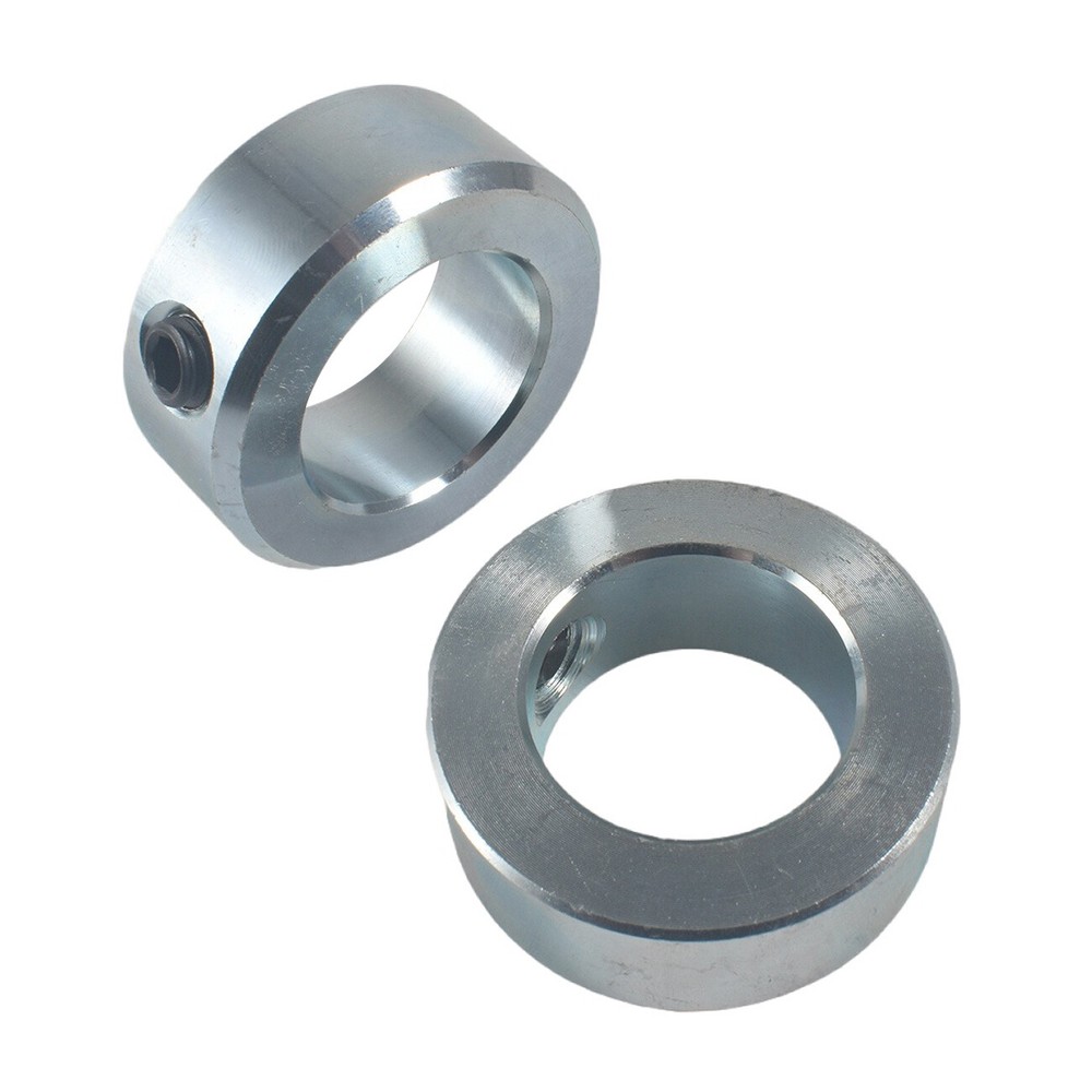 1" Bore Solid Steel Zinc Plated Shaft Collars Set Screw Style (2PCS)