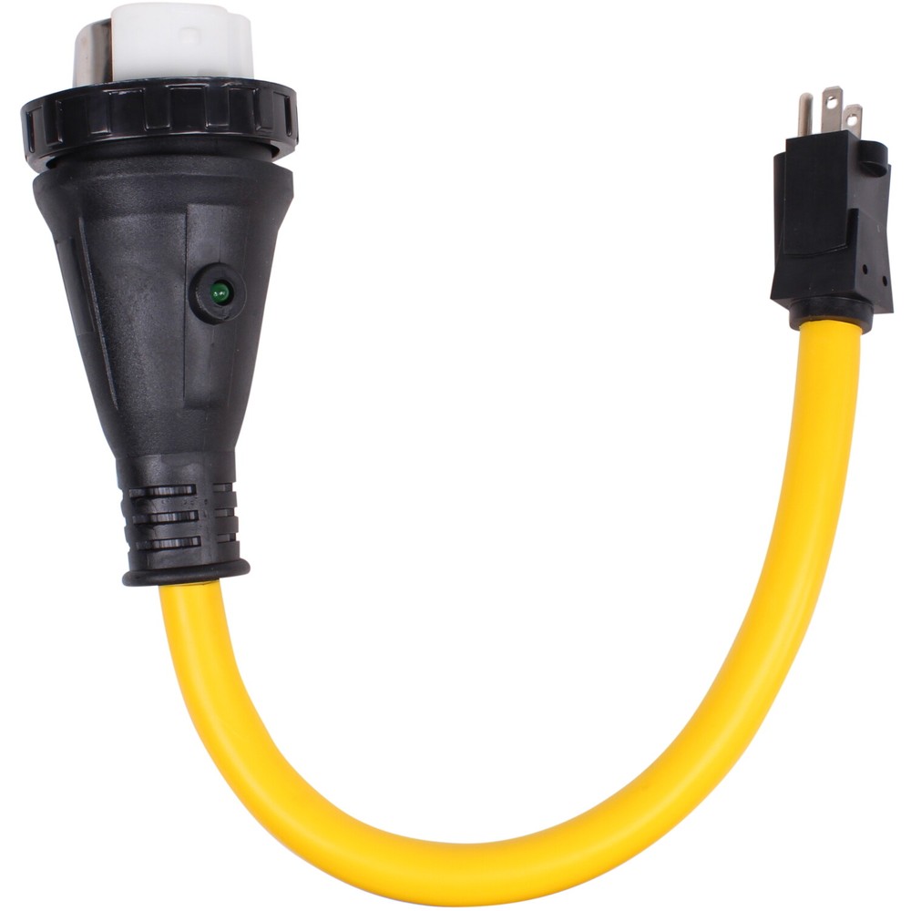 15 Amp Male to 50 Amp Female Twist Lock RV Camper Trailer Adapter Cord Dogbone