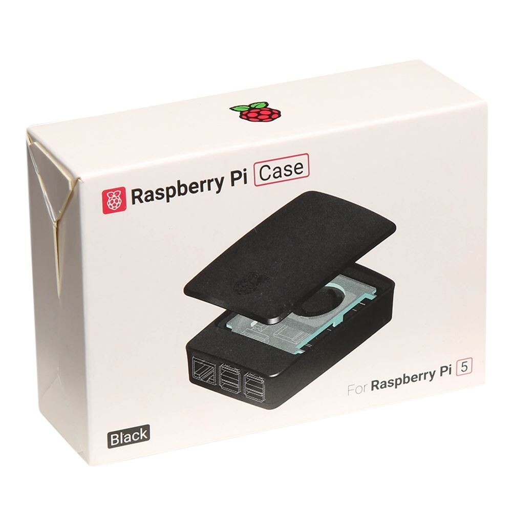 Raspberry Pi 5 Official Case w/ Active Cooling Fan - Black (SC1160) 🇺🇸