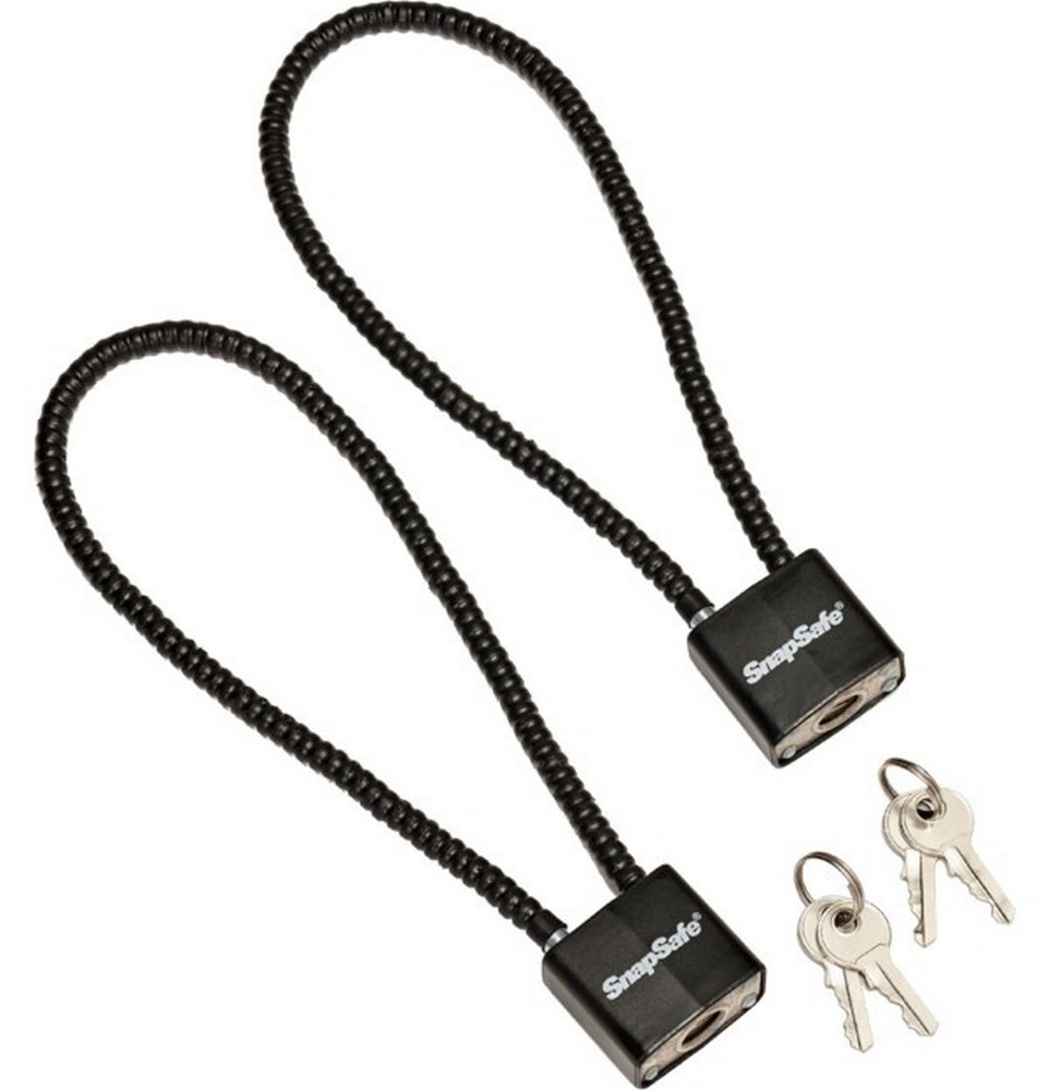Snapsafe Lock Box Security Cable With Padlock And Keys Solid Steel Black - 75281