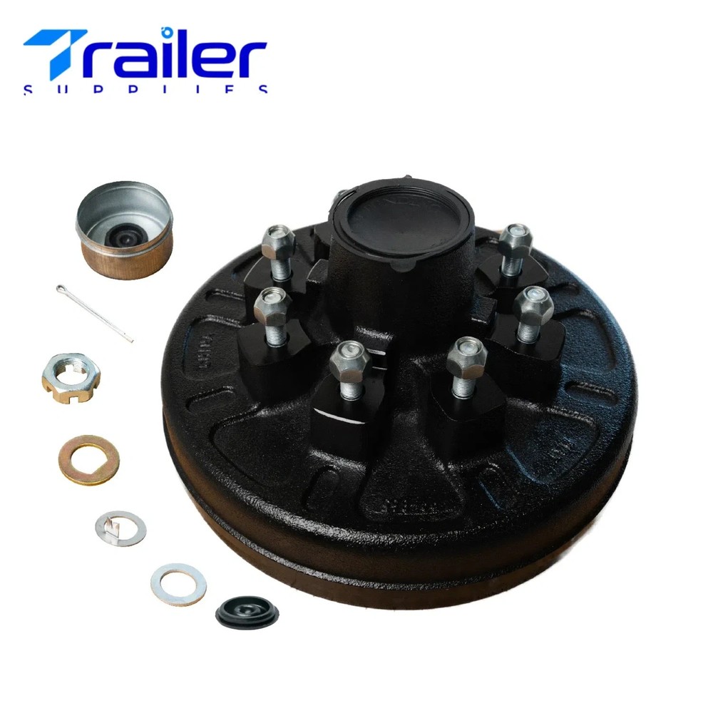 12"x2" Brake Drum for 7K Axle – 8 Lug Hub, Pre-Greased, Dexter Repl.