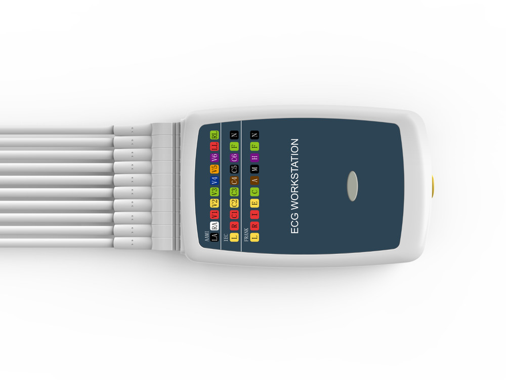 Portable 12 Lead Rest ECG Machine PC Based Workstation System Home Use