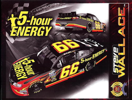 STEVE WALLACE 2011 5-HOUR ENERGY #66 "NNWS" POSTCARD