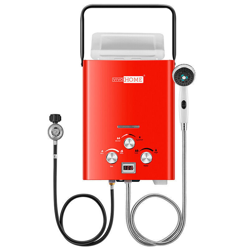 6L/1.6GPM LPG Propane Gas Water Heater On-Demand Instant Hot Boiler + Shower Kit