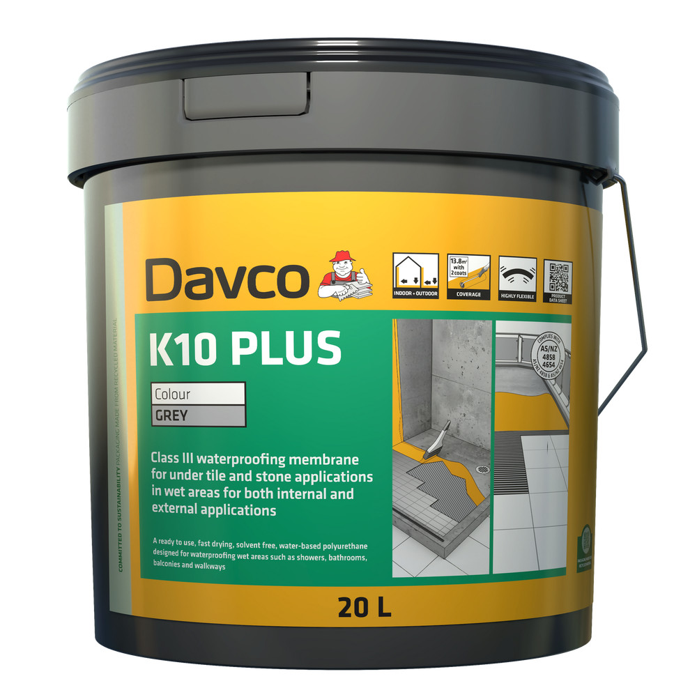 Davco 20L Grey K10 Plus Waterproofing Agent