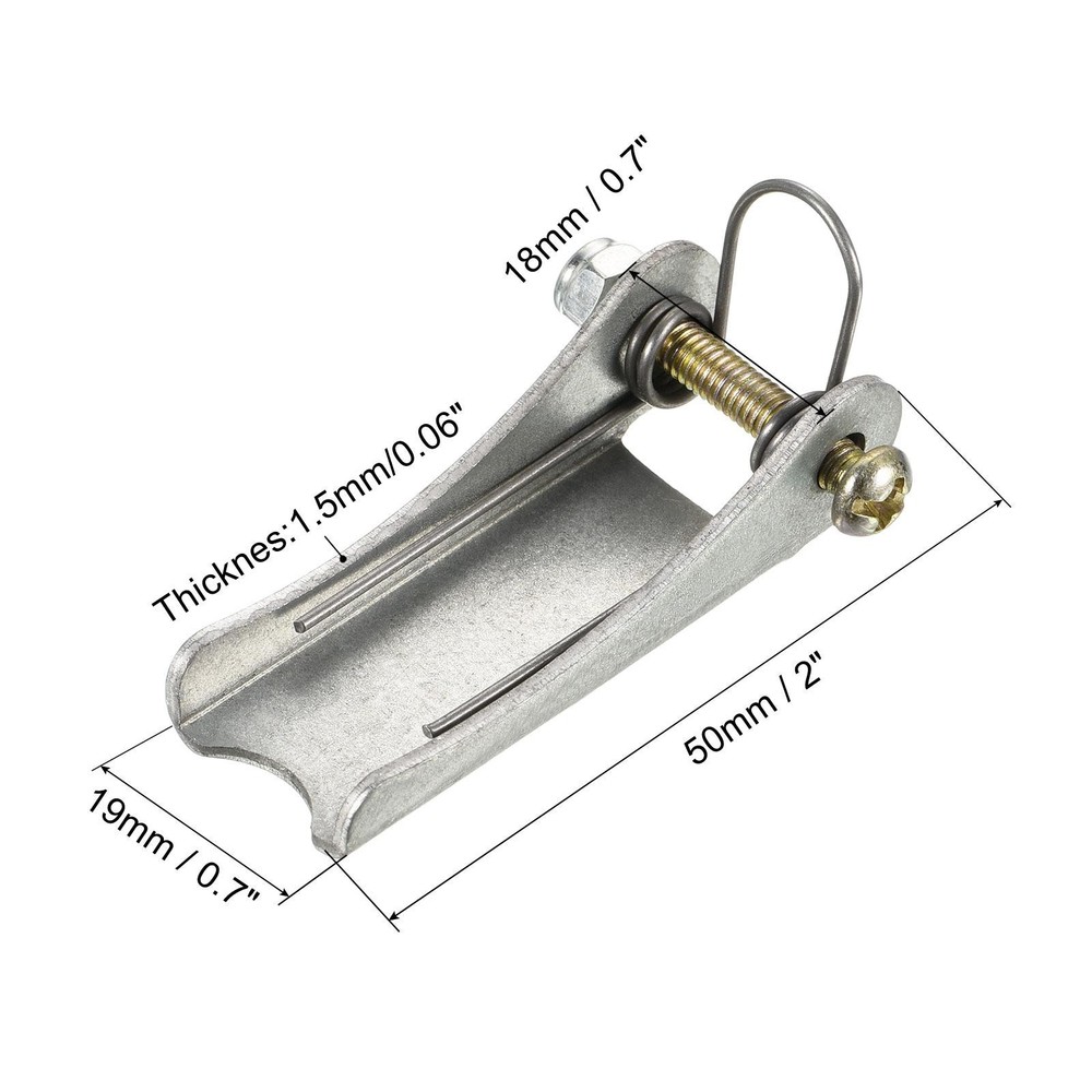 2pcs 2" Replacement Hooks Latch Metal Receiver Hitch for Trailer Silver