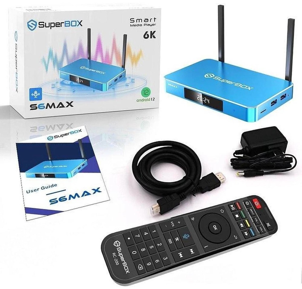SuperBox S6 Max, 6K UltraHD, Voice Command - No Fees - Fast Ship - Make Offer!!