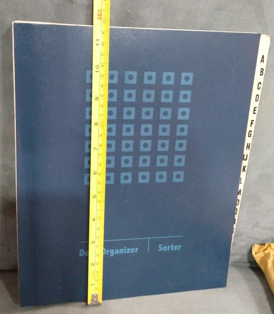Deluxe Expandable Indexed Desk File, Navy Blue