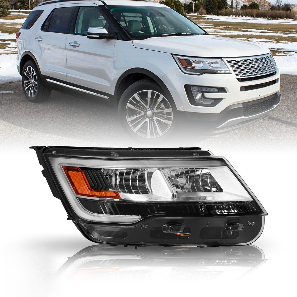 LED DRL Headlight For 2016-2019 Ford Explorer Limited/XLT/Platinum Right Side