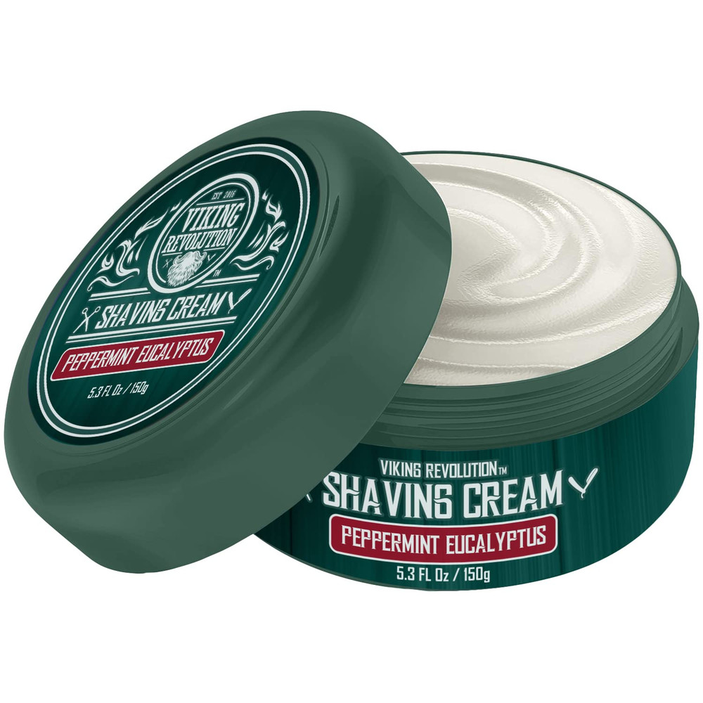 Luxury Shaving Cream Peppermint & Eucalyptus Scent - Soft, Smooth & Silky Shavin