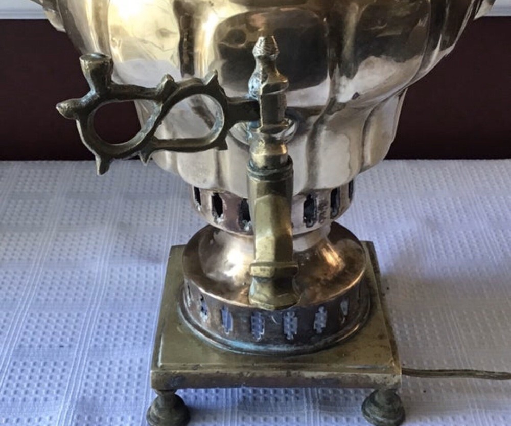 Antique Samovar Lamp, Working, Marked