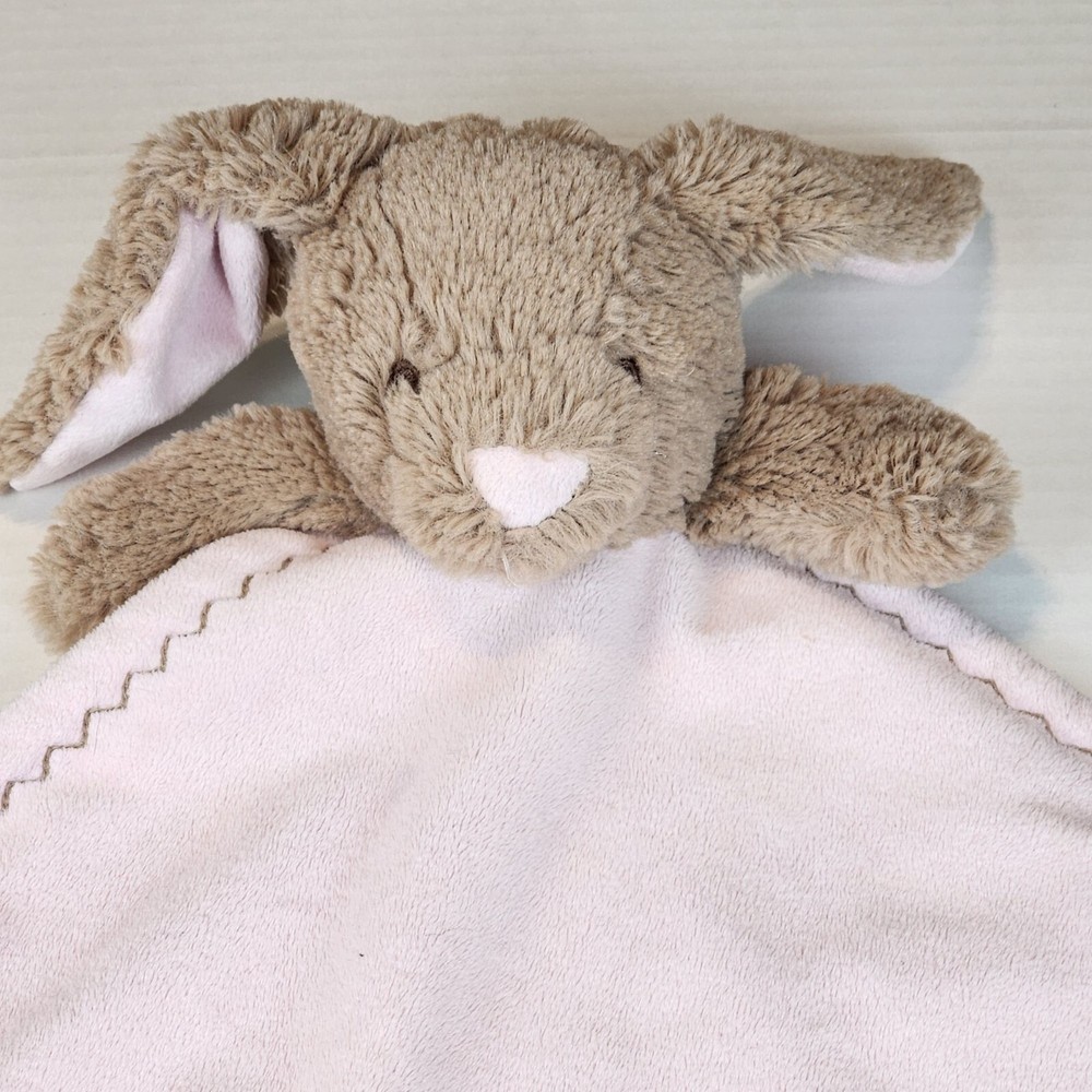Blankets and Beyond pink brown bunny lovey