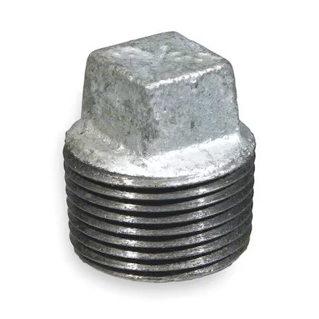 1-1/2" Mnpt Galvanized Square Head Plug, 5P914