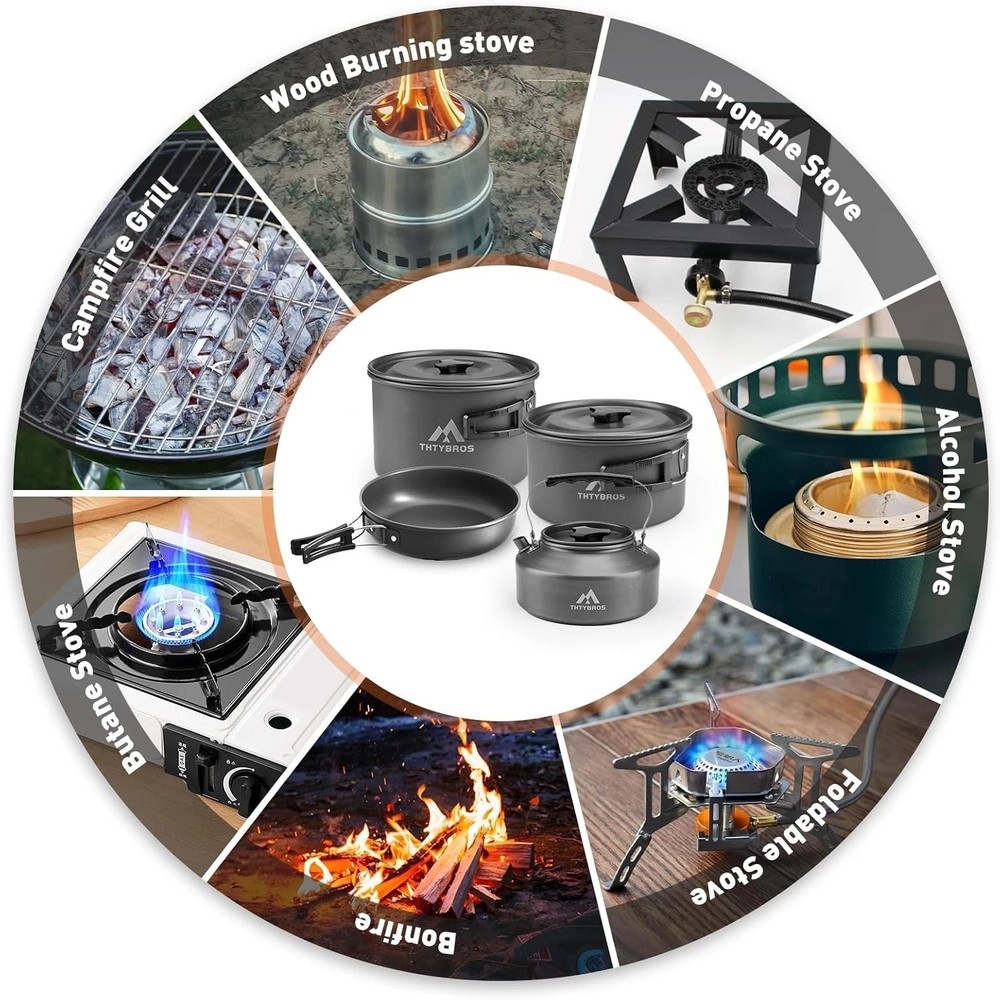 Compact 27-Piece Camping Kitchen Set – Essential Gear for Backpacking & RV Trips