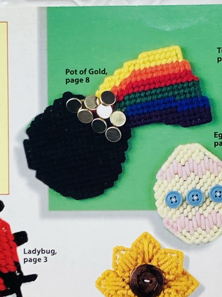 Button Magnets Plastic Canvas Patterns House of White Birches 36 Projects