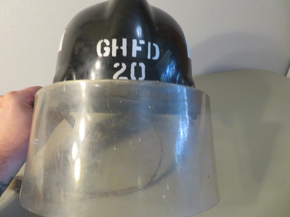 Vintage Firecraft Firefighter Helmet & Shield Black