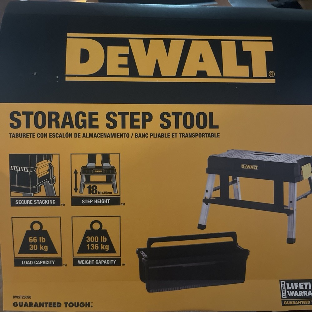 DEWALT DWST25090 Storage Step Stool - Black