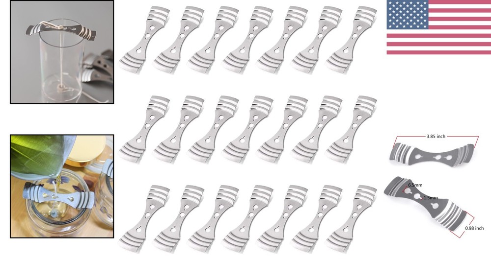 Metal Wick Centering Device - 21 Durable Holders for Effortless Candle Making