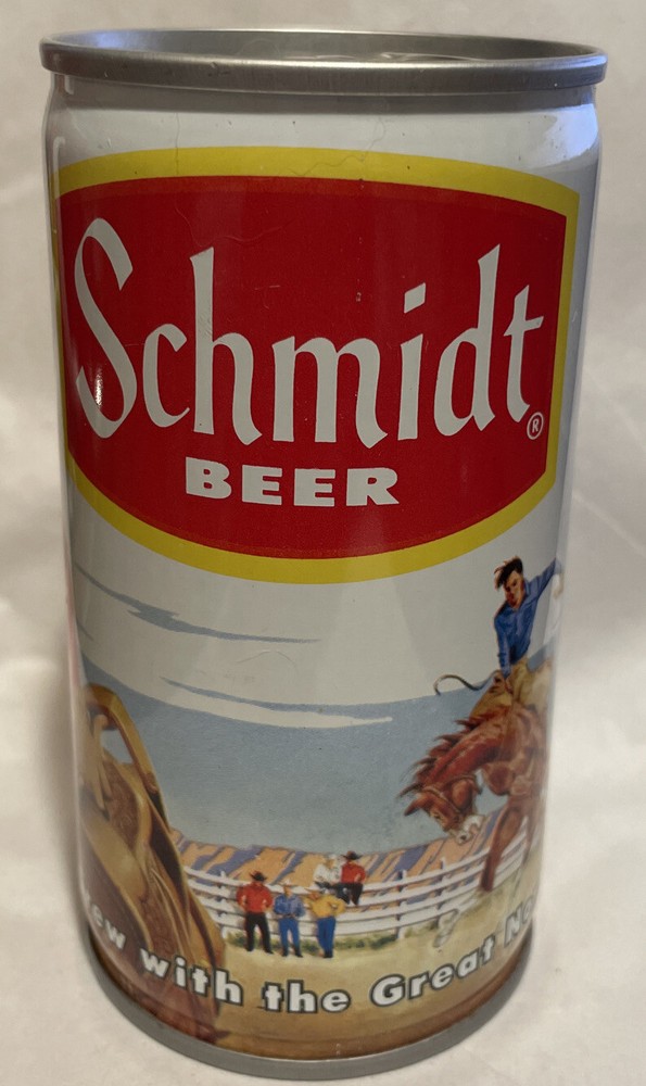 Schmidt Beer Rodeo Cowboy Beer Can G. Heileman Pull Ring Top Empty Excellent