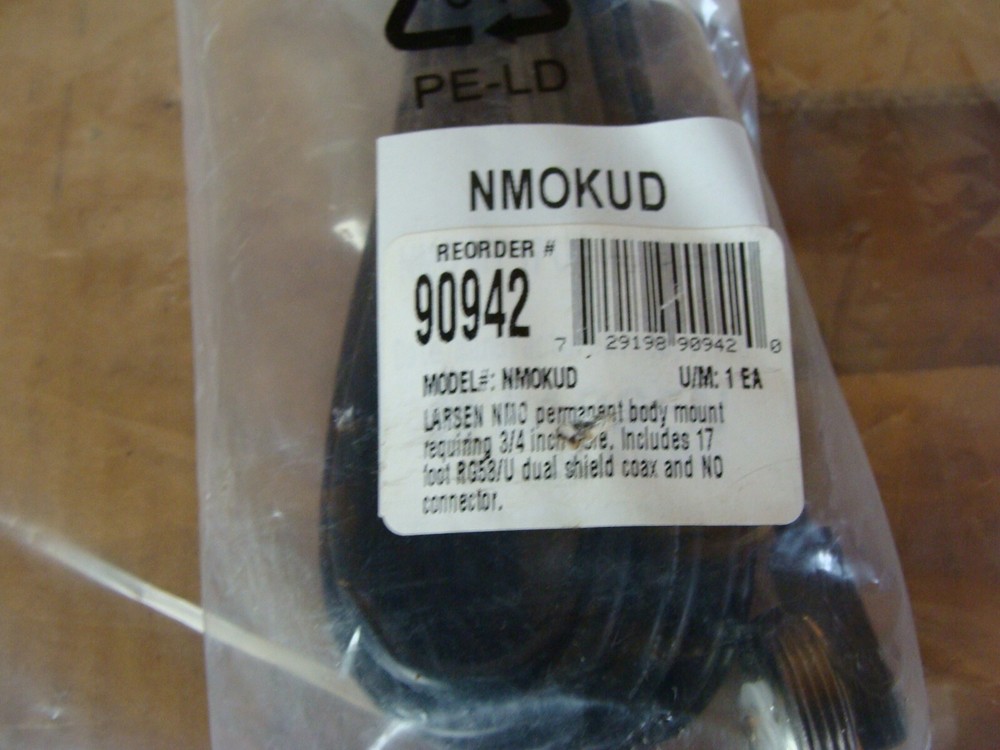 Larsen NMOKUD NMO Antenna Mounting Kit with Cable
