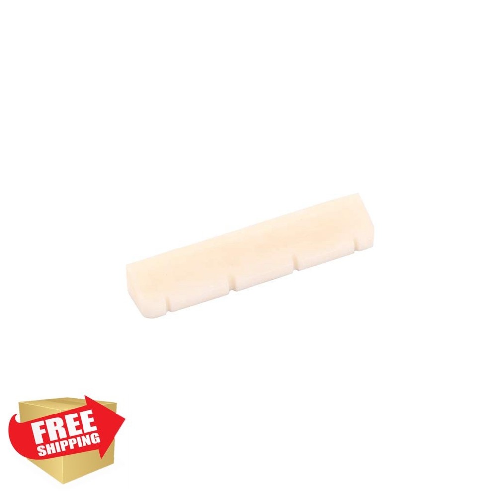 Alnicov Bone Nut Saddle for 4 String Acoustic Guitar Ukulele