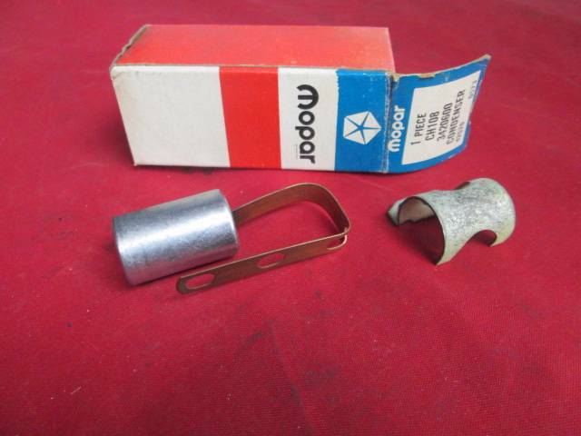 NOS Mopar 3420600 Distributor Condenser & Bracket  Fits select 1935 -77 Models