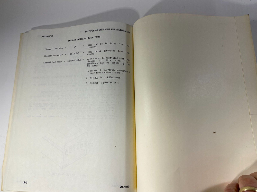 Seiko VM 5040 Unpacking instructions Booklet Manual Users Guide Multiplexor