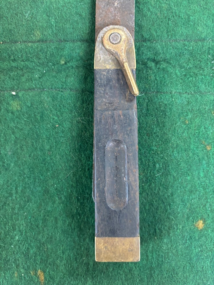 Vintage Brass & Ebony Sliding Bevel