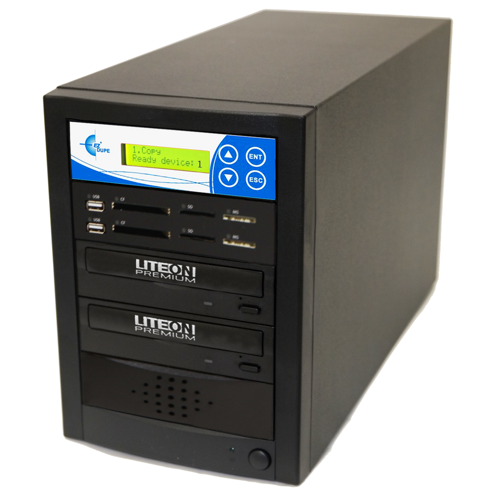 EZ DUPE Media Mirror PLUS 1 to 1 Duplicator - Flash (SD CF MS MMC USB) / DVD