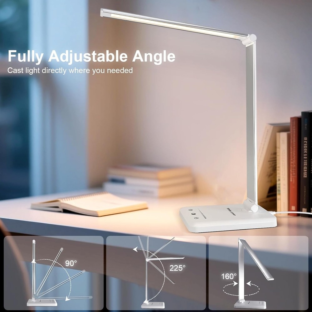 Elegant LED Reading Lamp with Adjustable Brightness & 5 Lighting Modes