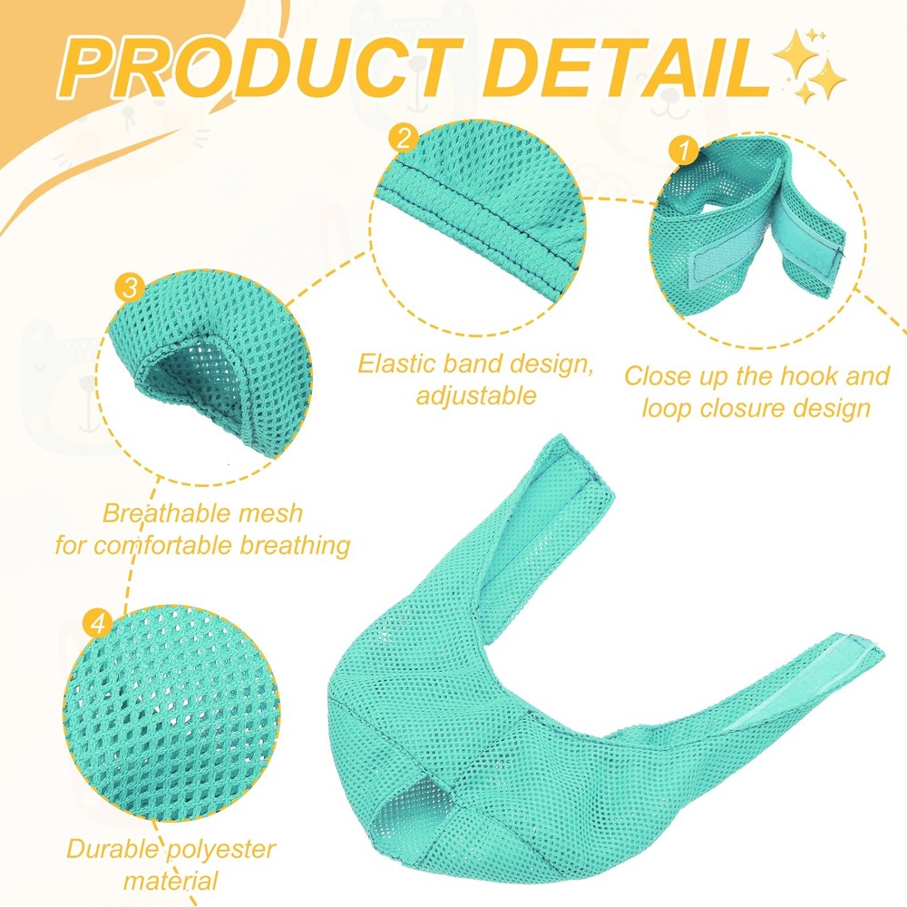 Cat Muzzle Breathable Mesh Muzzle Circumference 9-10 Inches Dark Blue