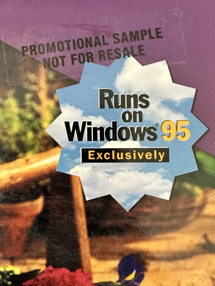 Microsoft Complete Gardening Windows 95 CD-ROM 1996 Vintage PC Software