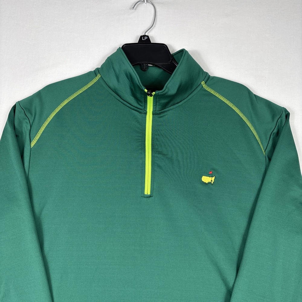 Master's Tech 1/4 Zip Jacket Men's XL Green Performance Stretch Golf Pullover