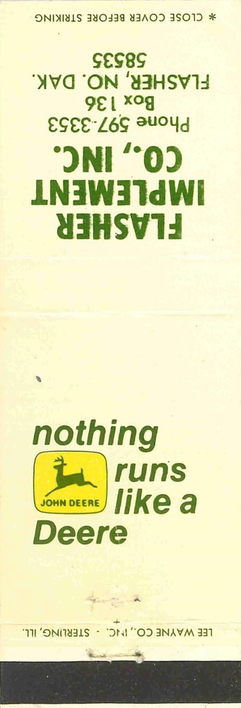 John Deere Matchbook 2 Leg Flasher Implement Co Inc Flasher North Dakota