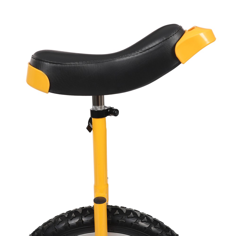 16'' Unicycle Adjustable Seat Balance Exercise Training Wheel Unicycle 110lbs
