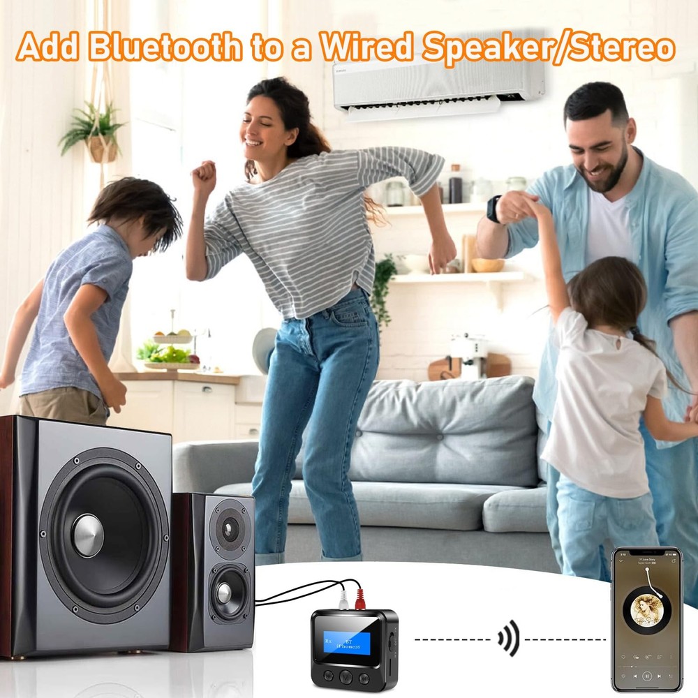 Bluetooth Receiver for Old Stereo, 3.5mm AUX Bluetooth Audio Adapter for Ster...