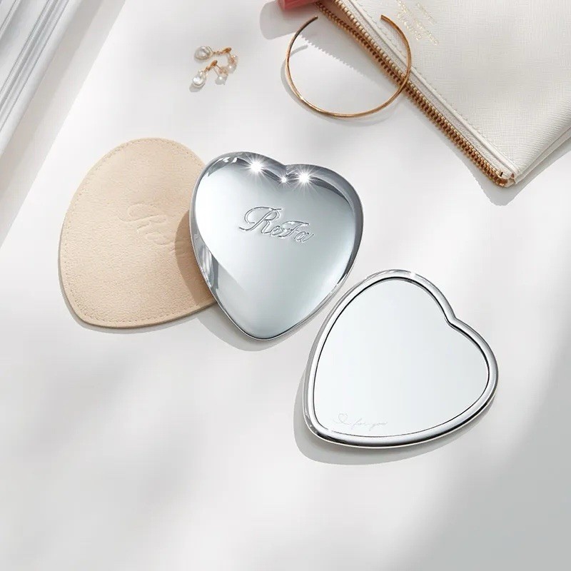 ReFa HEART Mirror Silver Authentic Japanese Brand Protective Case Included New