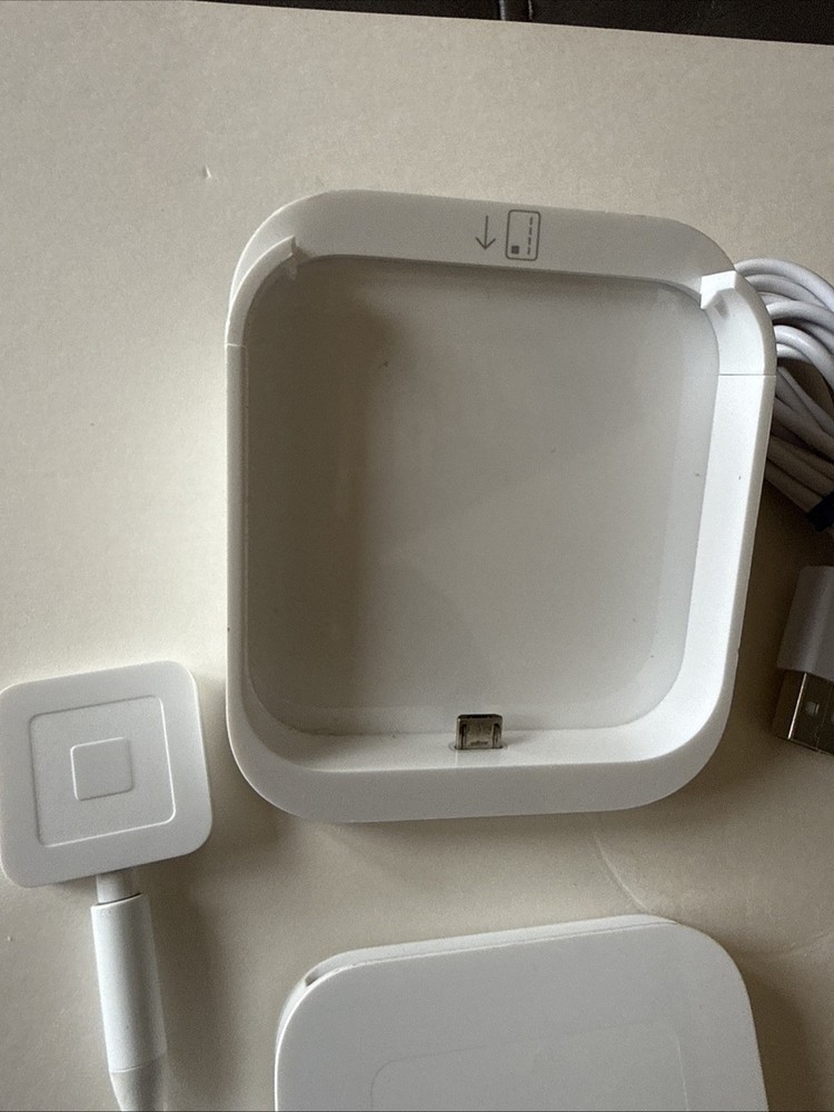 Square Model SPC1-01 Credit Card Reader with S7 Charging Dock - Tested - White