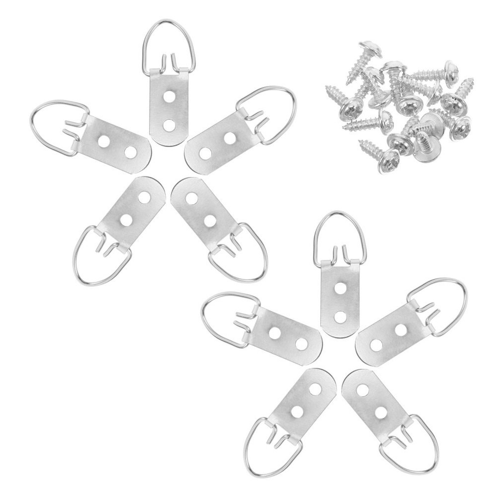 30 Set Picture Frame Hanging Hooks D- Hangers Mounting Hardware