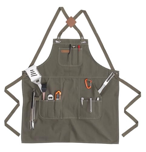 Unisex Grilling Apron, Olive, One Size