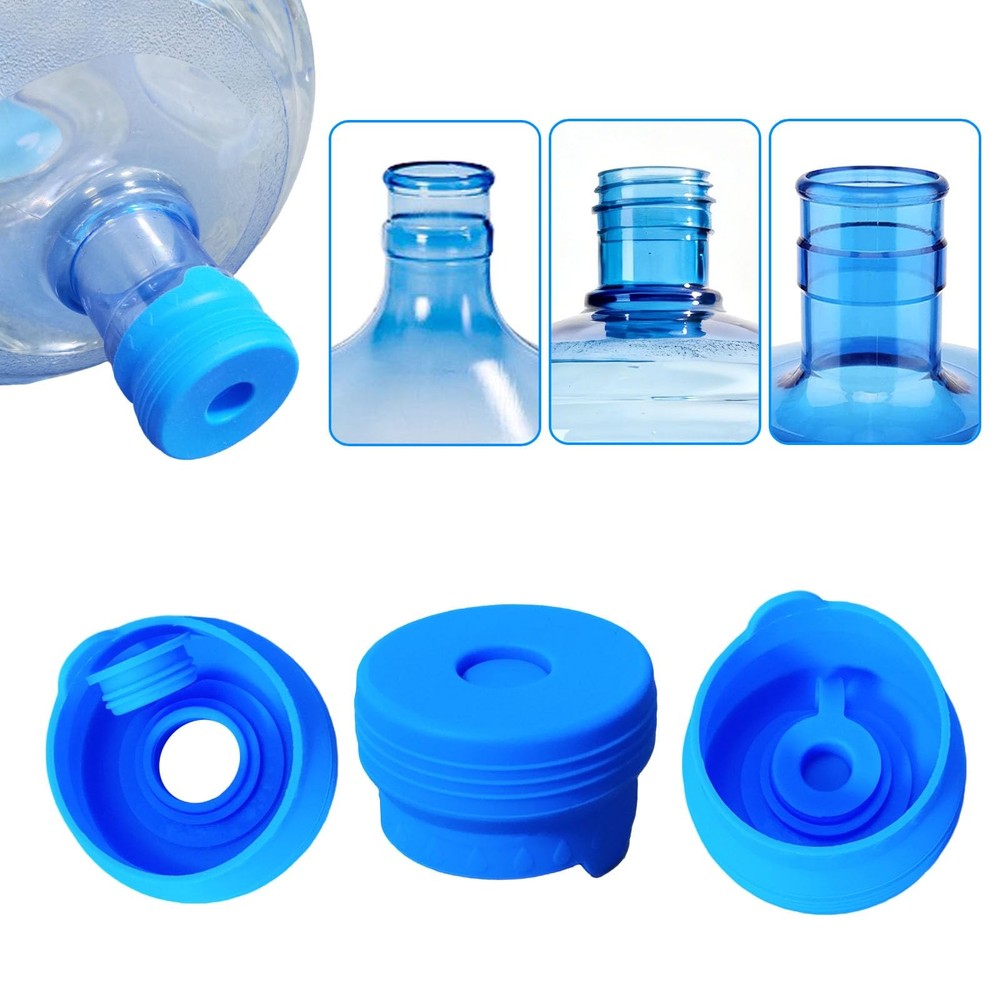 3 Pack 3 and 5 Gallon Water Jug Cap, Upgrade Silicone Reusable Replacement Ca...