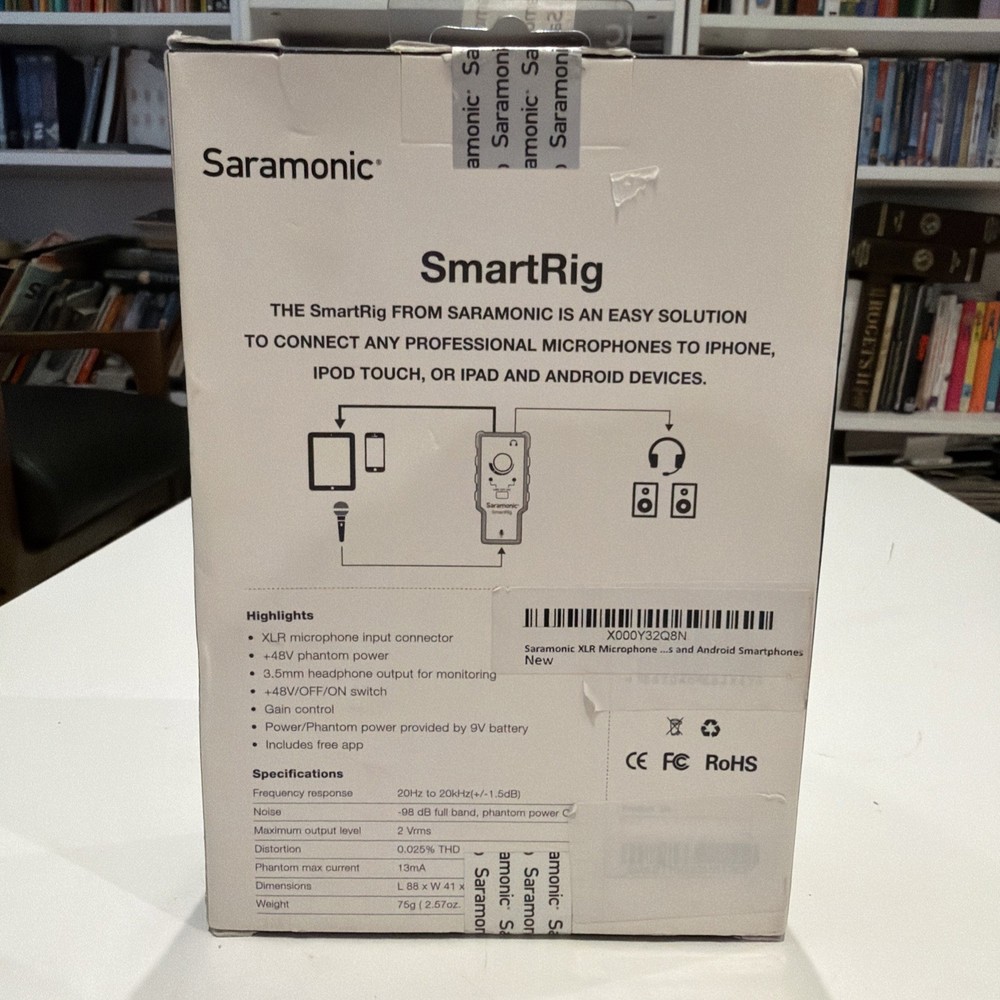 Saramonic SmartRig Audio Adapter XLR Interface SmartRig iPod iPad iPhone Android