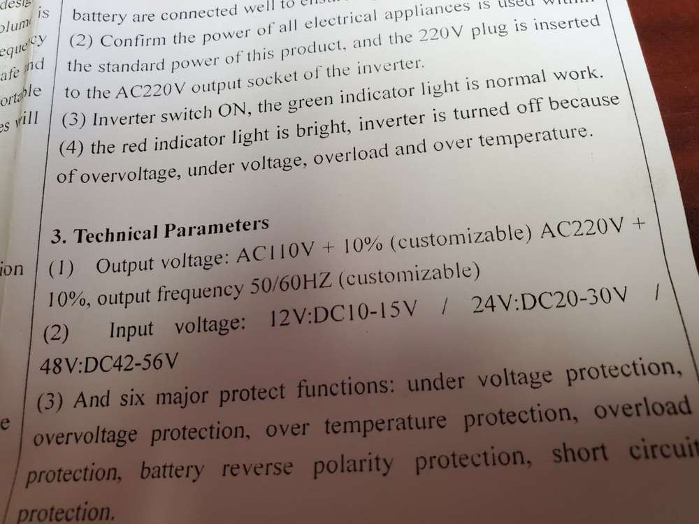 Xuyaun Power Inverter, Input: DC-12V, Output: AC-110V