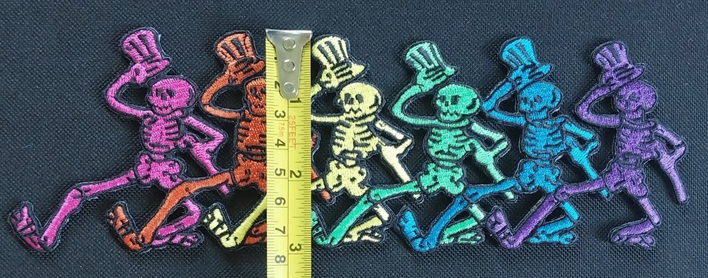 Licensed Grateful Dead Dancing Skeletons Marching Bones Embroidered Back Patch