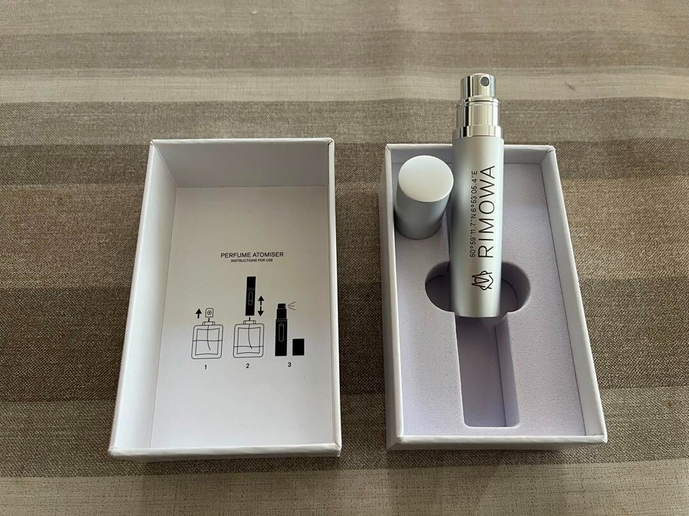 RIMOWA Perfume Atomizer Bottle Case Container Gray Novelty New